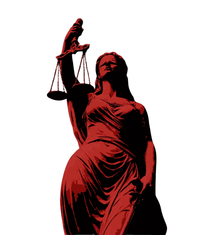 Adalet heykeli — Themis, terazi ve kılıç. Hukuki asistanla sohbet başlatmak için tıklayın